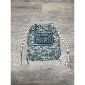 US Army National Guard Camo Light Weight Sinch Drawstring Backpack Bag